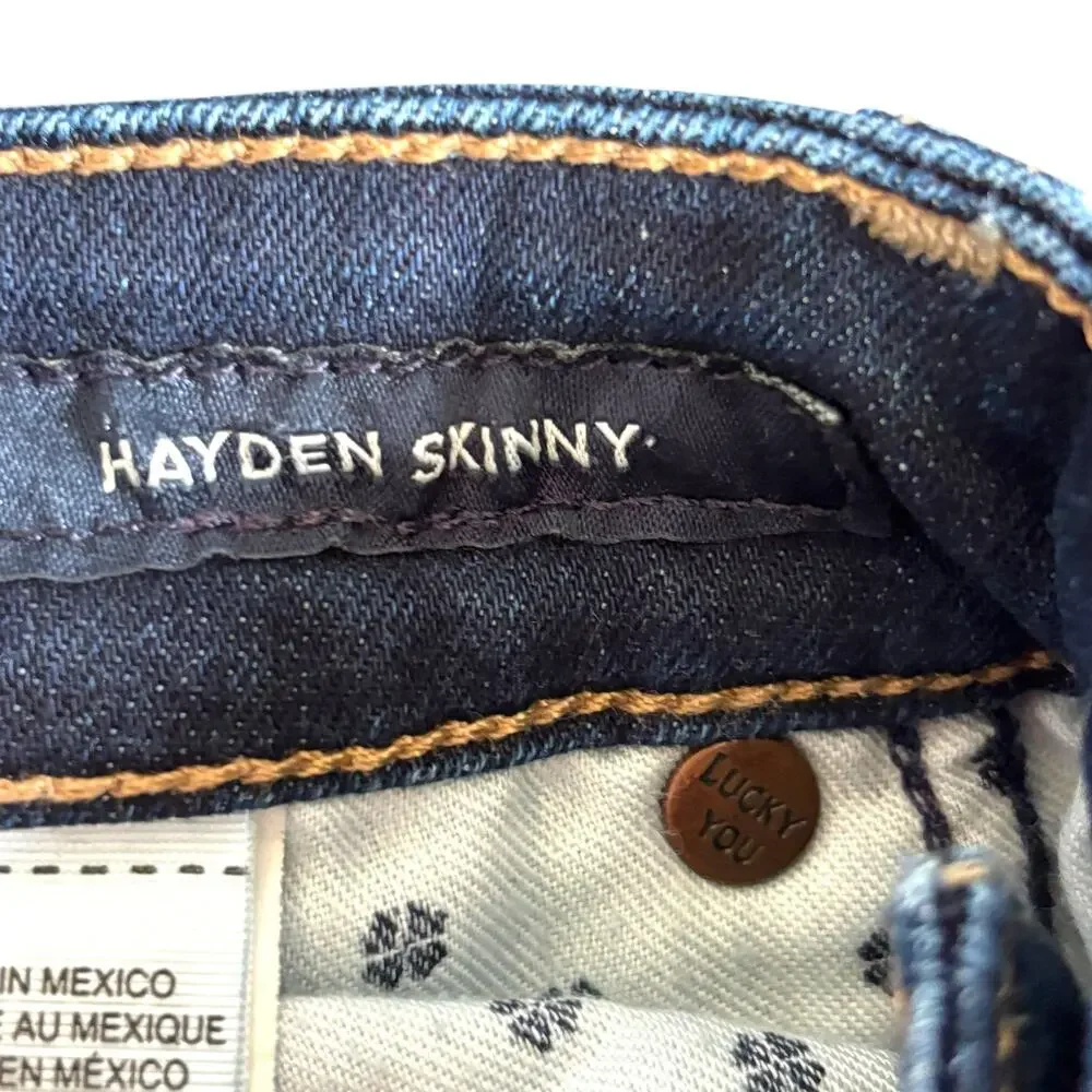 Lucky Brand Hayden Skinny Ankle Jeans Size 4  27 Inseam Dark Wash Stretch‎ Denim